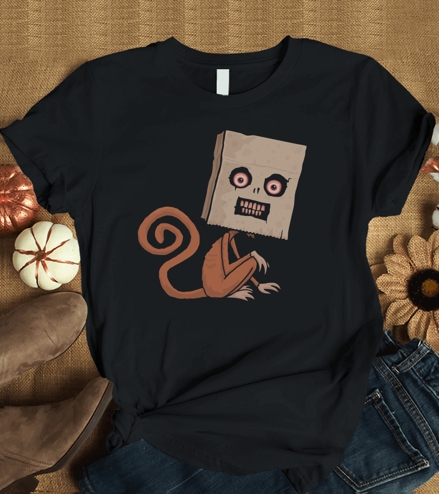 Psycho Sack Monkey with Bag Head and Twisted Tail T-Shirt