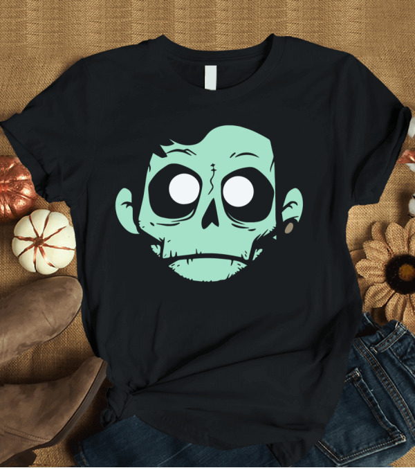 T-Shirt: Big Face Zomboy Zombie Illustration Head Halloween T-Shirt Big Face Zomboy Zombie Illustration Head Halloween T-Shirt