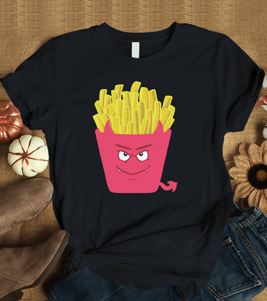 Evil Fries Devilish Fast Food Mischief T-Shirt