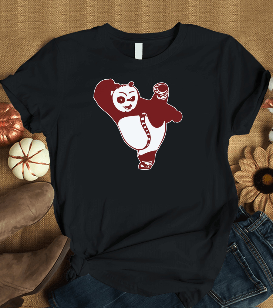 Kungfu Panda High Kick Action Po Martial Arts Stance T-Shirt
