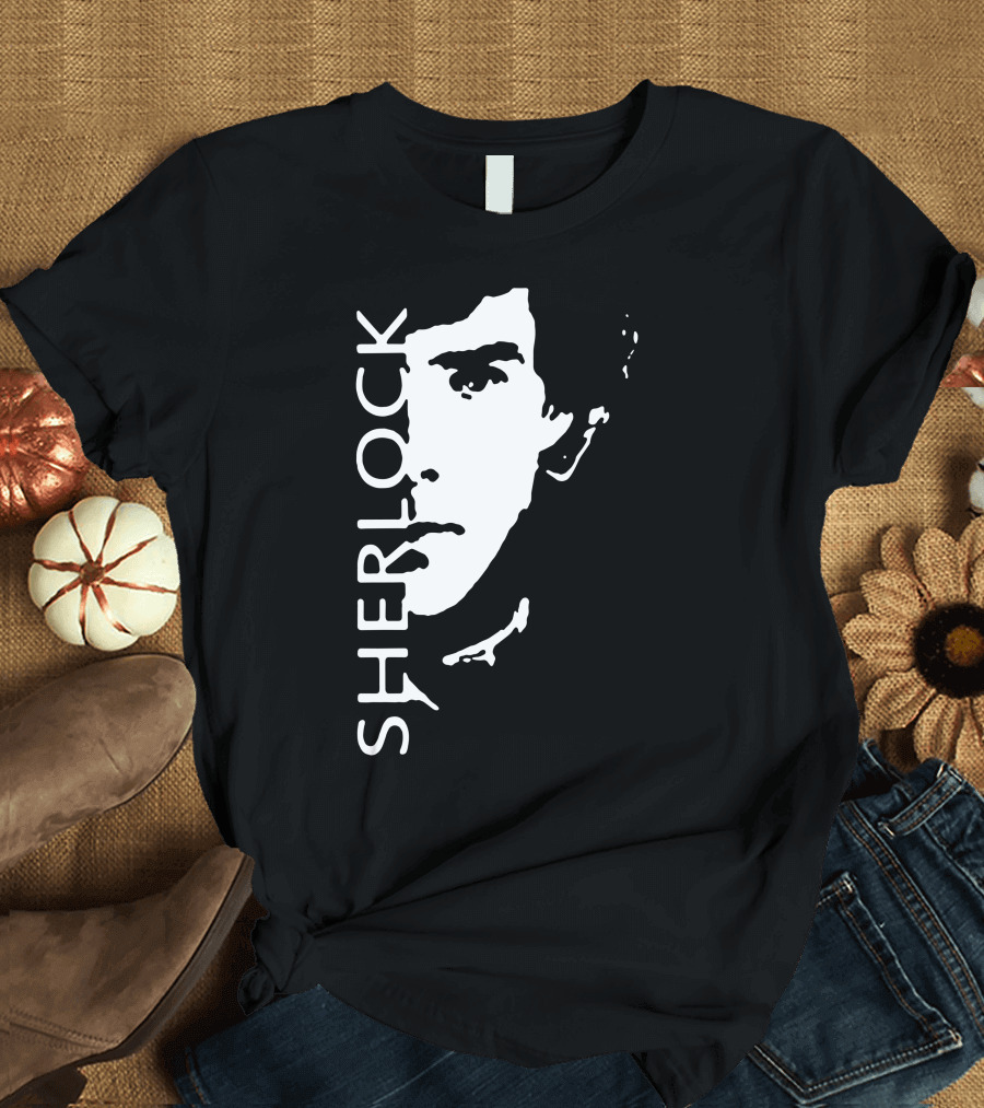 Sherlock Vertical Stencil T-Shirt