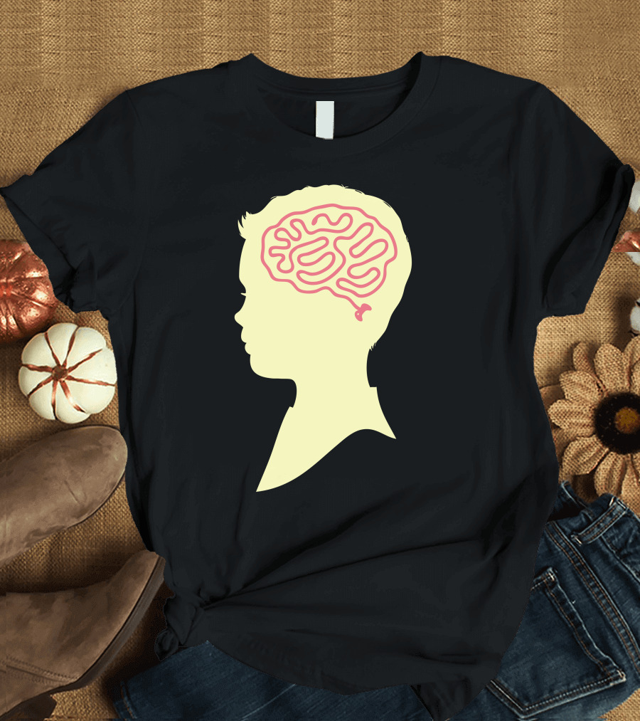 Big Ideas Brain Silhouette Profile T-Shirt