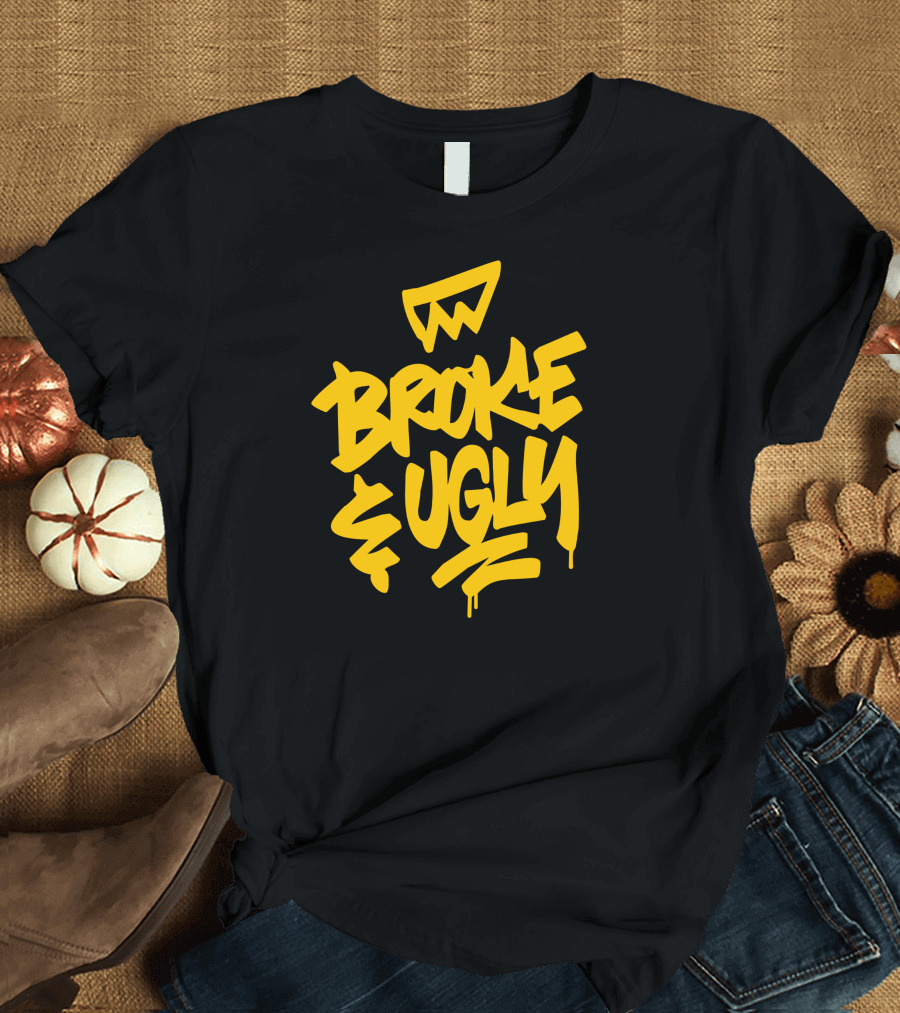 Broke Ugly Graffiti with Crown T-Shirt