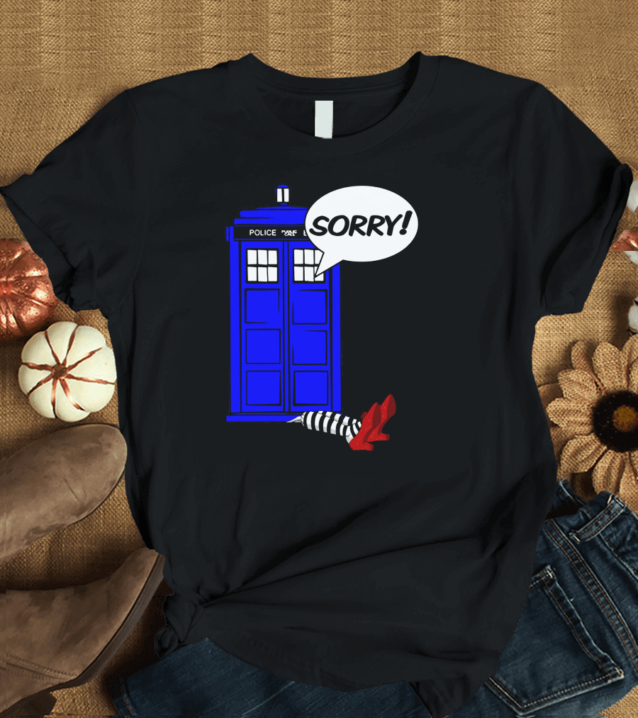 Knockknock Police Box Sorry Wizard Shoes T-Shirt