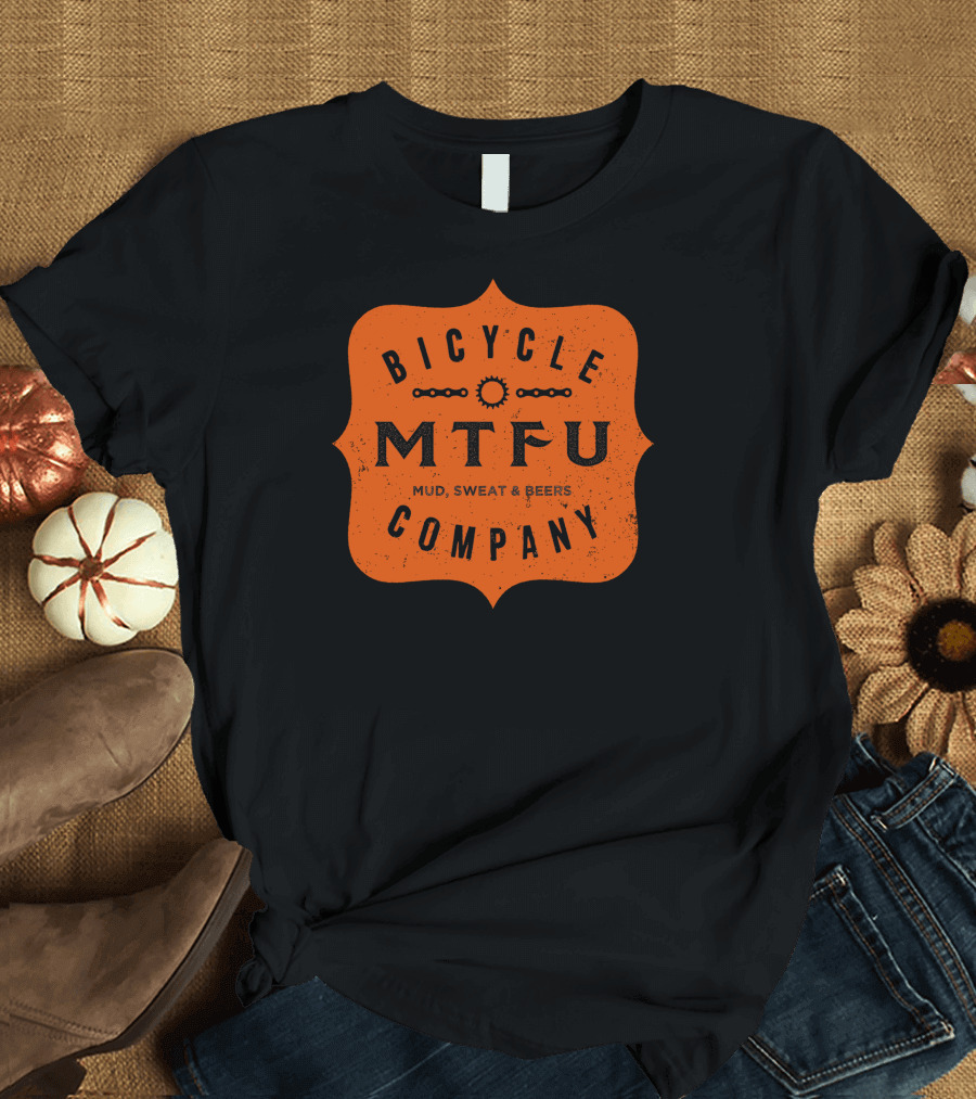 MTFU Bicycle Company Mud Sweat and Beers Vintage Emblem T-Shirt