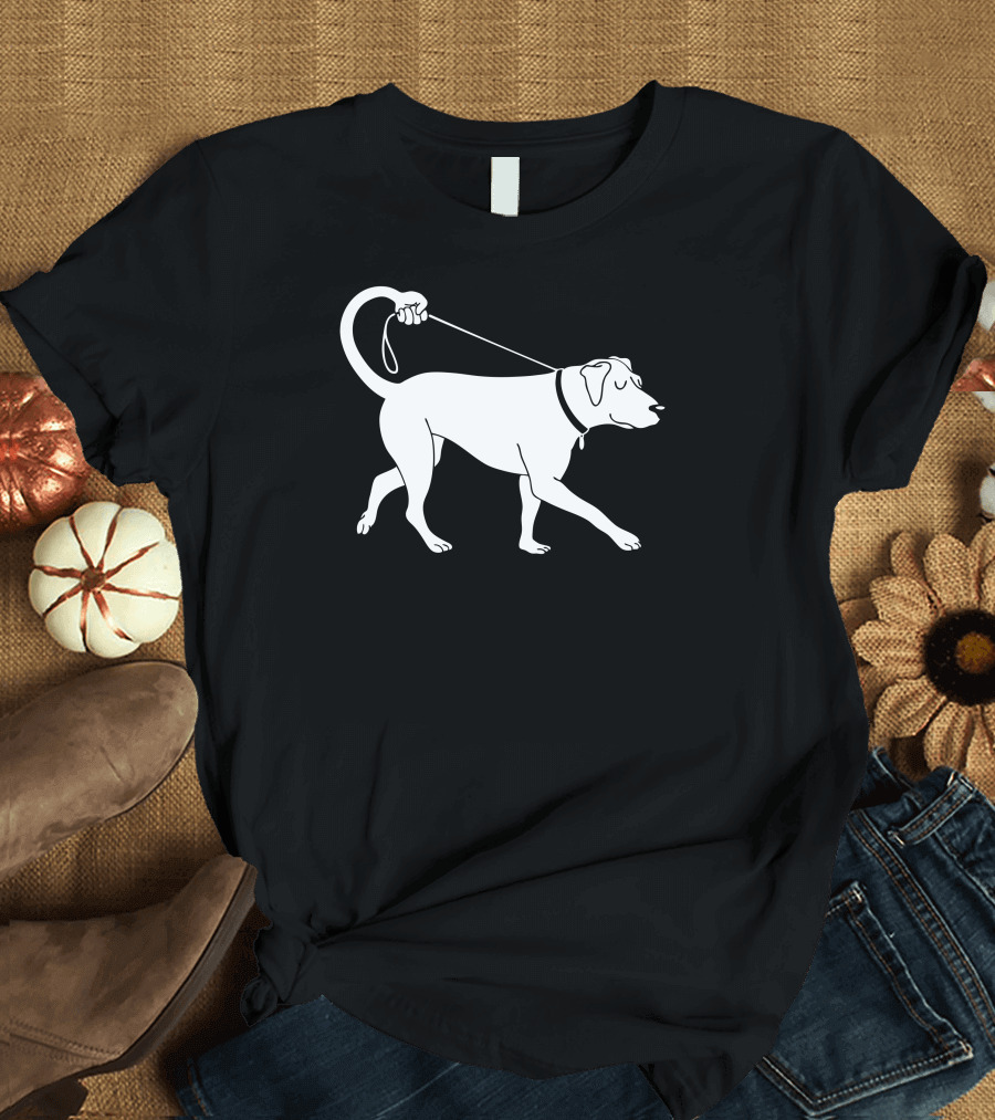 No Worries Dog Walking Itself T-Shirt