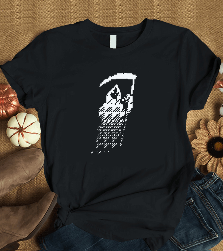 Reaper Pixel Art Scythe T-Shirt