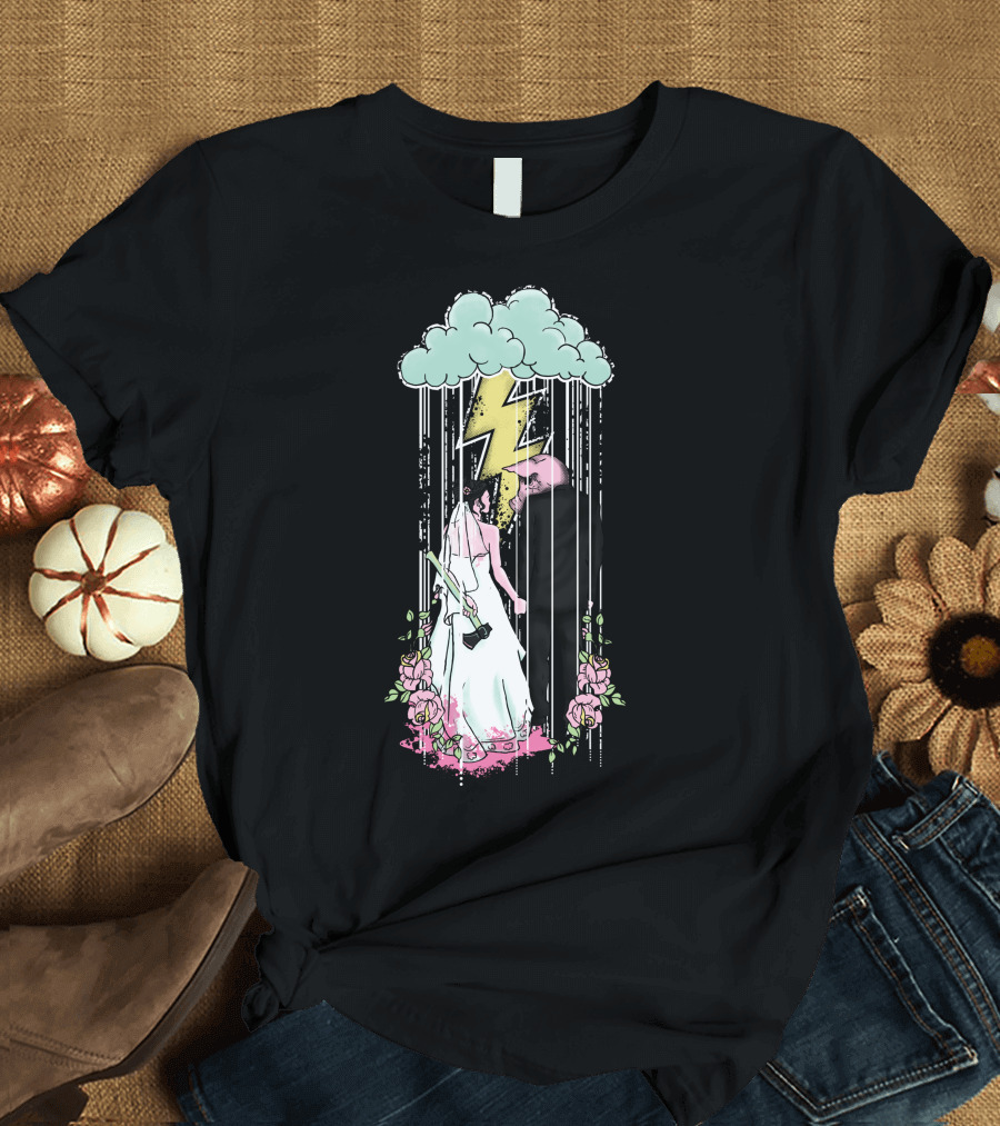 So I Married A Pig Under Stormy Clouds and Roses T-Shirt
