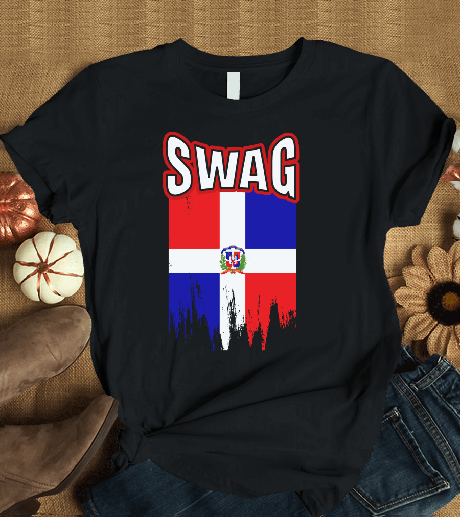 SWAG Dominican Republic Flag Print T-Shirt