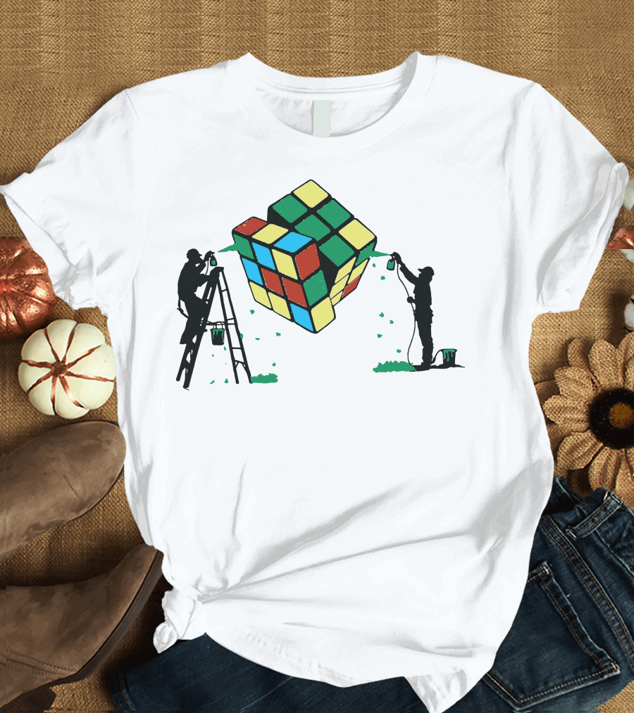 Cubic Paint Rubik's Cube Spray Painters T-Shirt