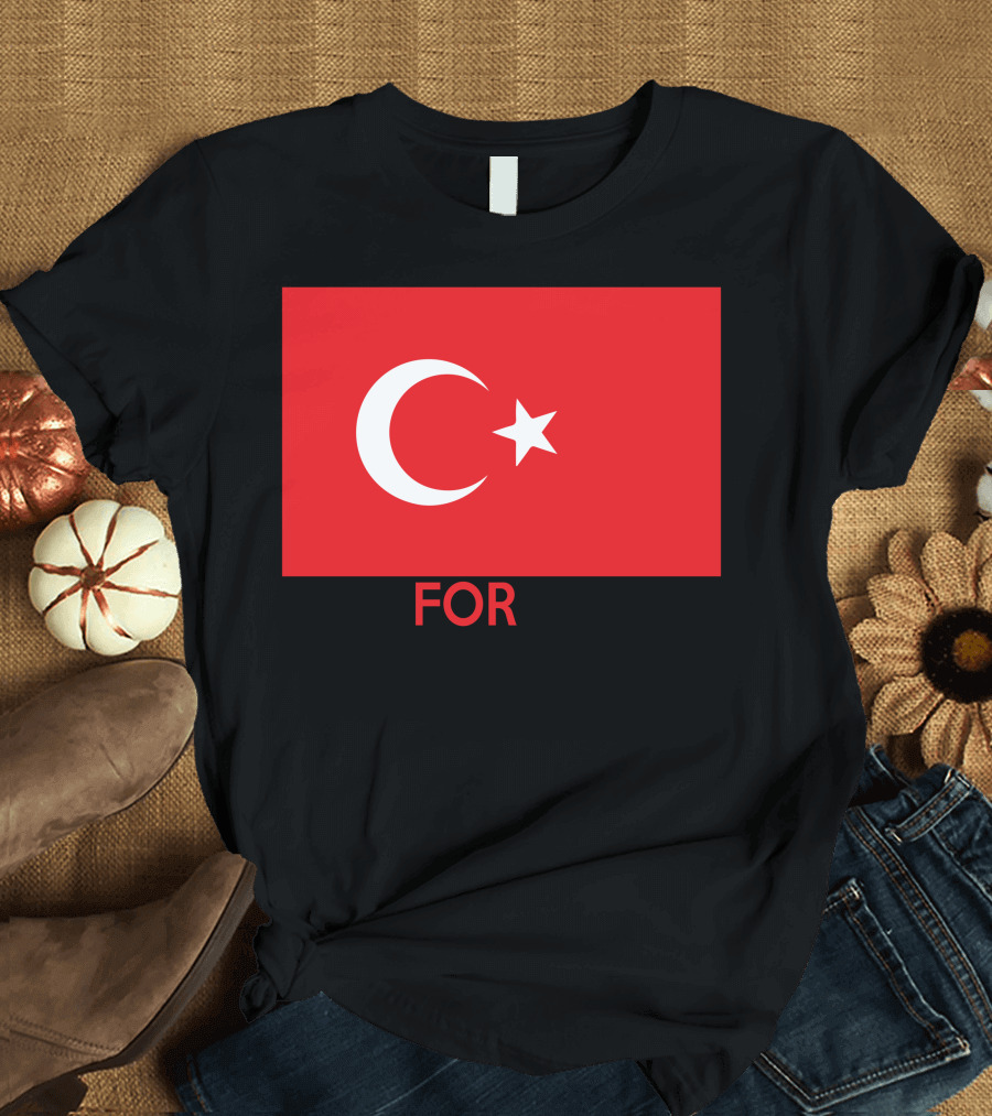 Pray For Turkey Crescent Star Red Flag Solidarity T-Shirt