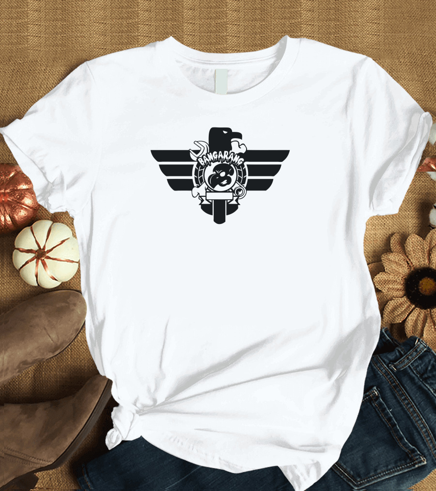 Bangarang Eagle Emblem Wrench and Gear Motif T-Shirt