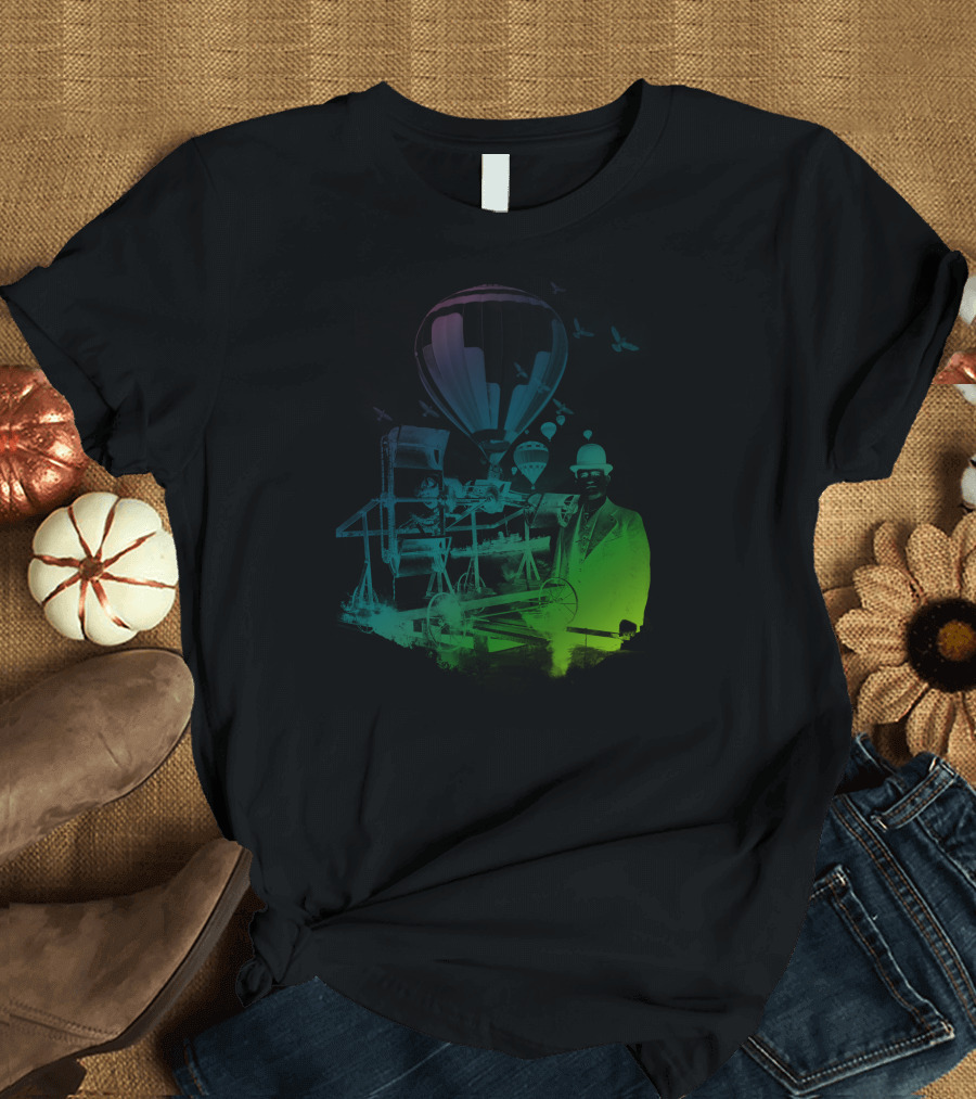 Imaginarium Vintage Invention and Hot Air Balloon Adventure T-Shirt