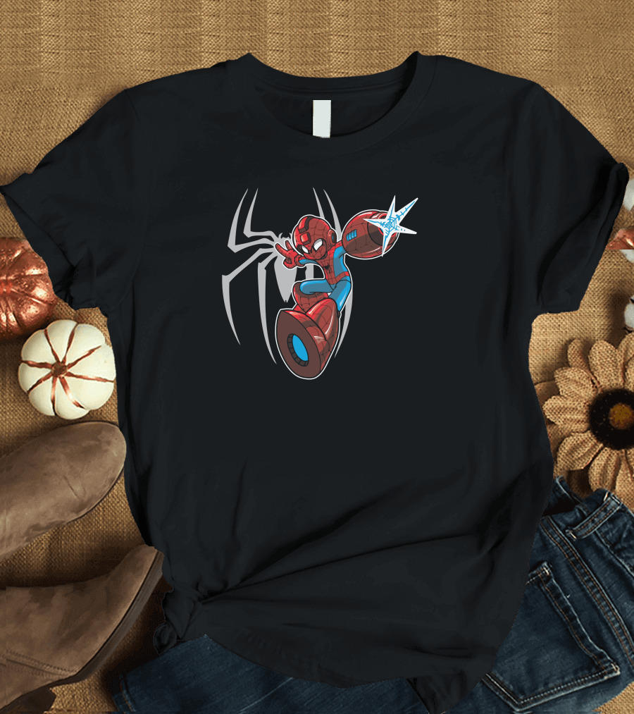 Mega Spidy Web-Shooting Robot Crossover Adventure T-Shirt