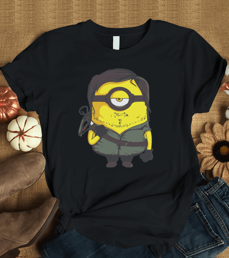 Minion Jaune with Crossbow and Grunge Style Hair T-Shirt