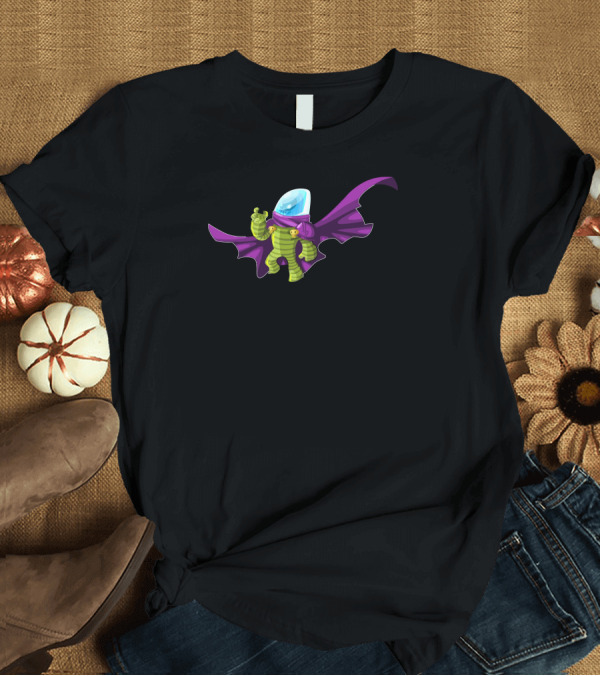 T-Shirt: Misterio Villain-Inspired Space Suit Character Purple Cape T-Shirt Misterio Villain-Inspired Space Suit Character Purple Cape T-Shirt