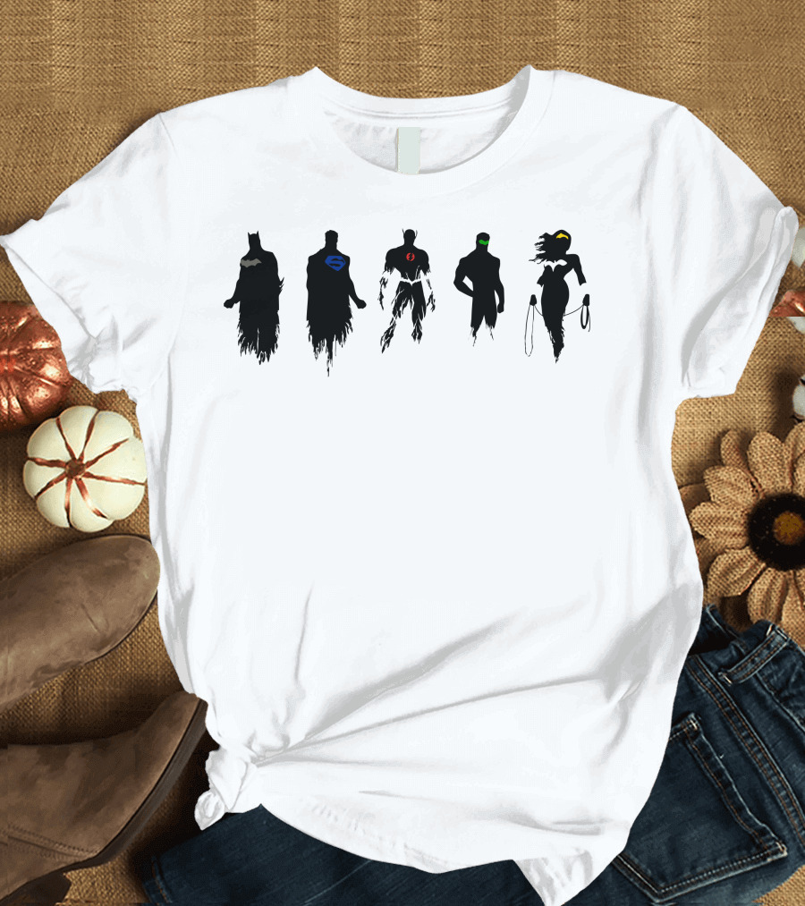 Justice League Vector Batman Superman Flash Green Lantern Wonder Woman T-Shirt