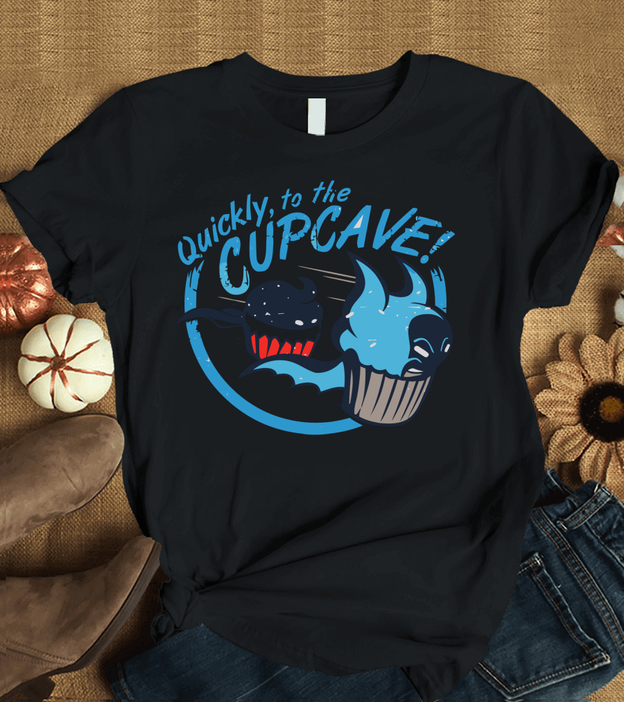 Quickly to the Cupcave Bat-Themed Cupcake Dash T-Shirt