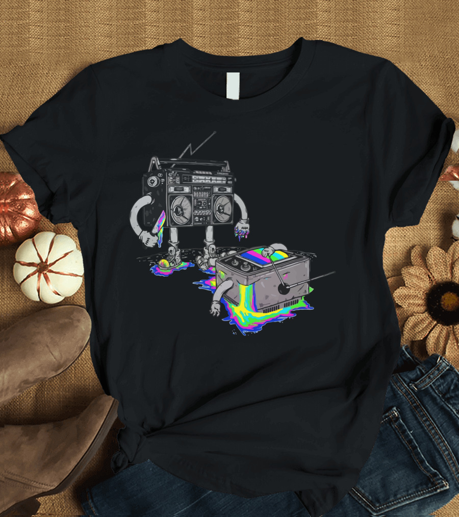Revenge Of The Radio Star Boombox Conqueror Over Television T-Shirt