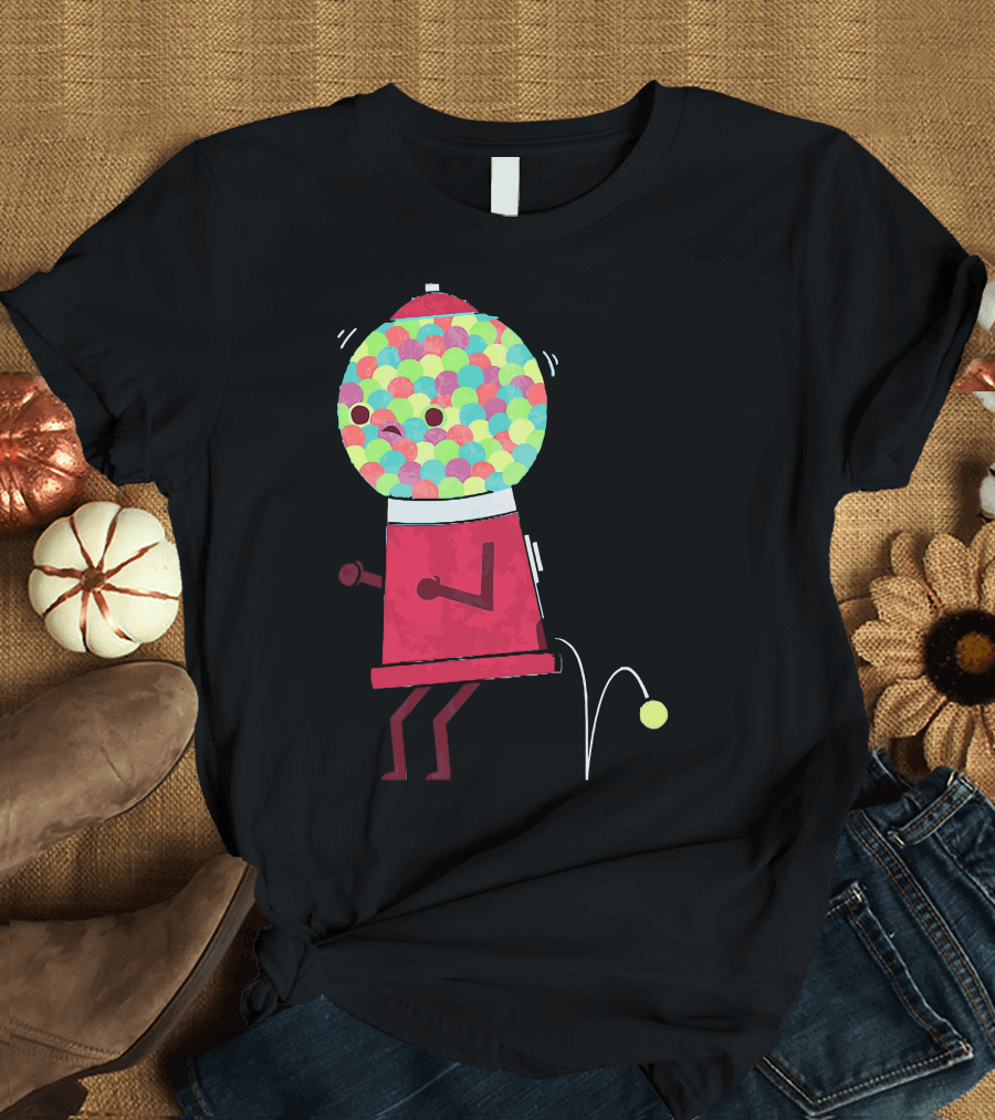 Gumball Machine Personified Urgency T-Shirt