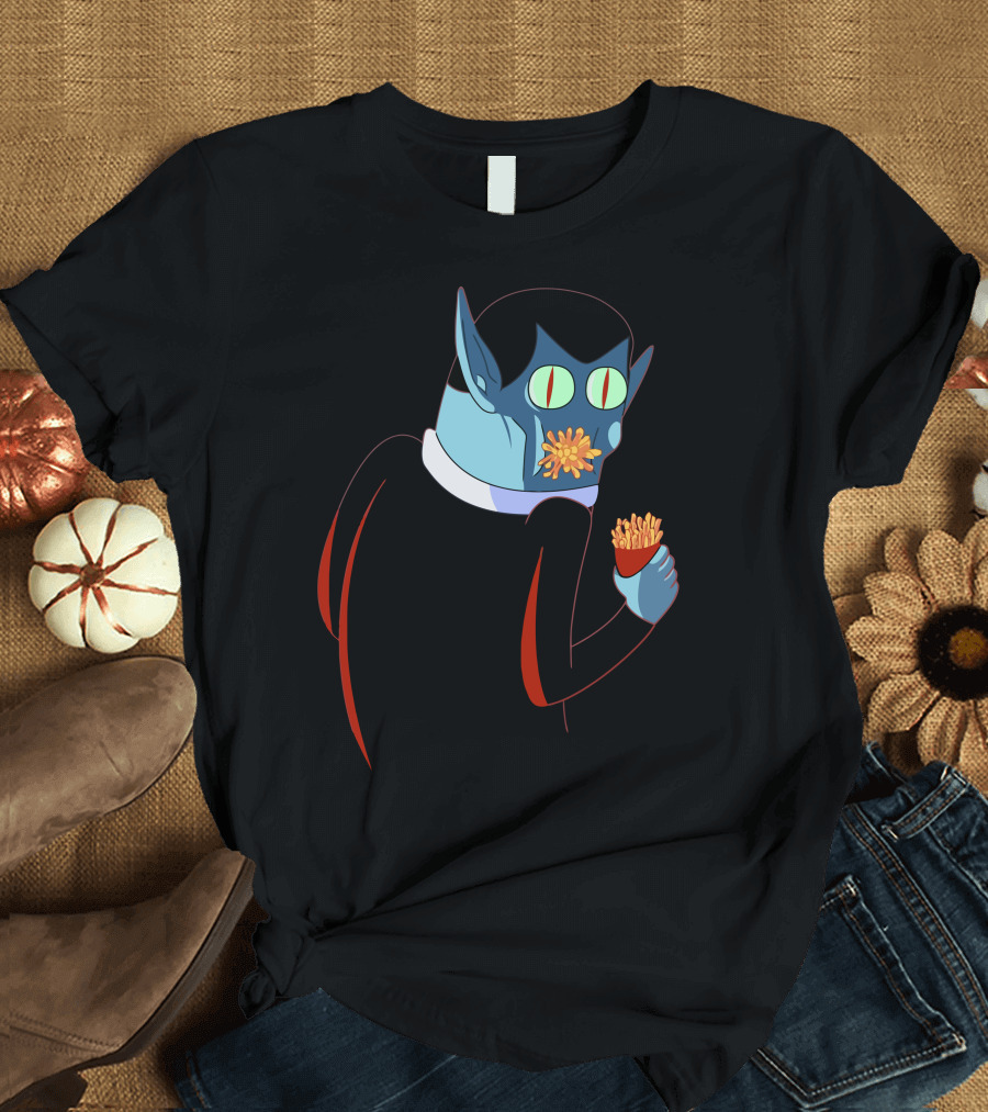 Why Did You Eat My Fries Adventure Time Marceline Song Alien Eating French Fries T-Shirt
