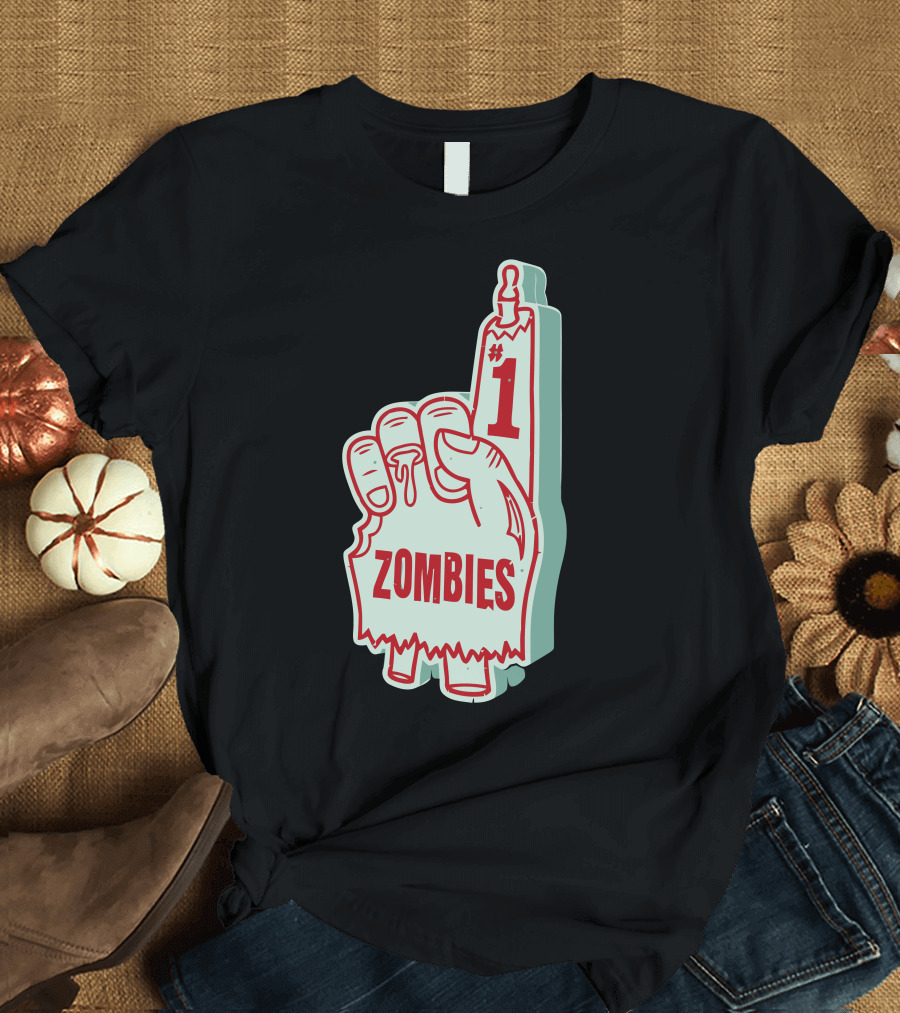 1 Foam Finger Zombies T-Shirt