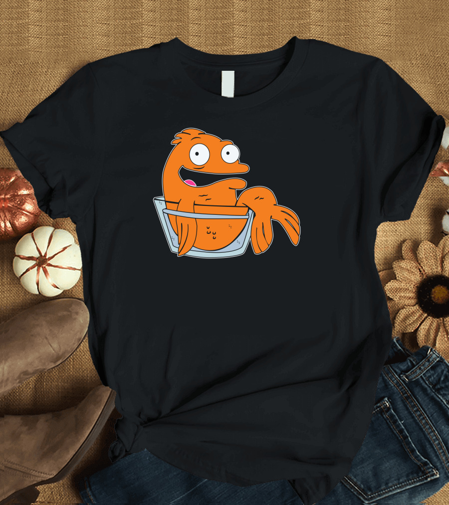 Klaus the Alien Fish Character from American Dad in Fishbowl T-Shirt