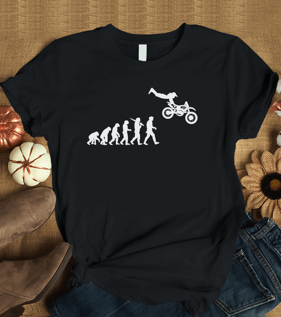 Evolution of a Biker Dirt Bike MX Motocross T-Shirt