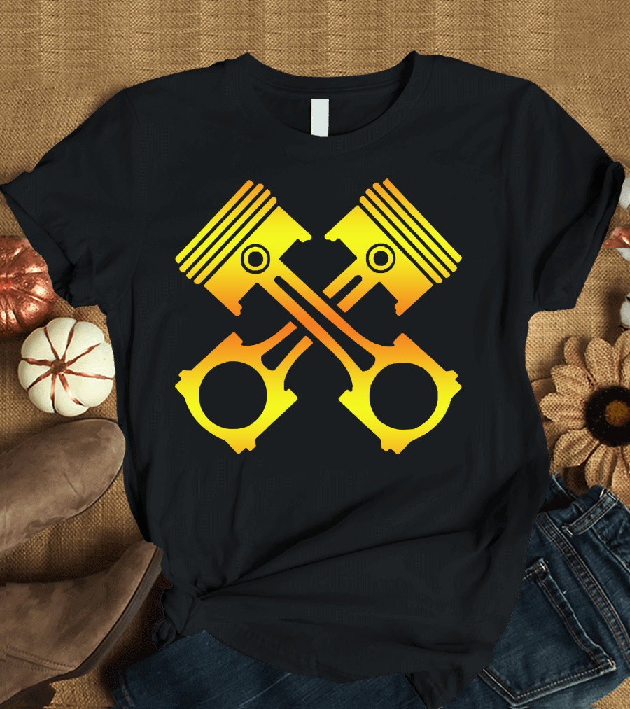 Piston Cross Pattern Engine Enthusiast T-Shirt
