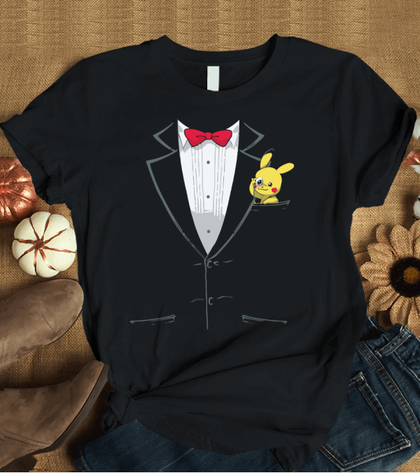 T-Shirt: Pocket Posh Pikachu Tuxedo Bow Tie T-Shirt Pocket Posh Pikachu Tuxedo Bow Tie T-Shirt