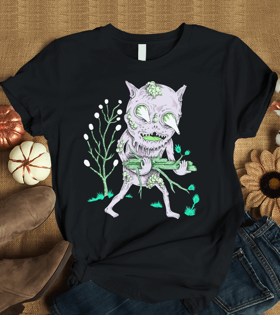 Preparing for the Goblin Fire Creature with Sticks and Tree T-Shirt