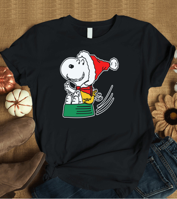 T-Shirt: Snoopy Santa Christmas Cheer Peanuts Holiday T-Shirt Snoopy Santa Christmas Cheer Peanuts Holiday T-Shirt