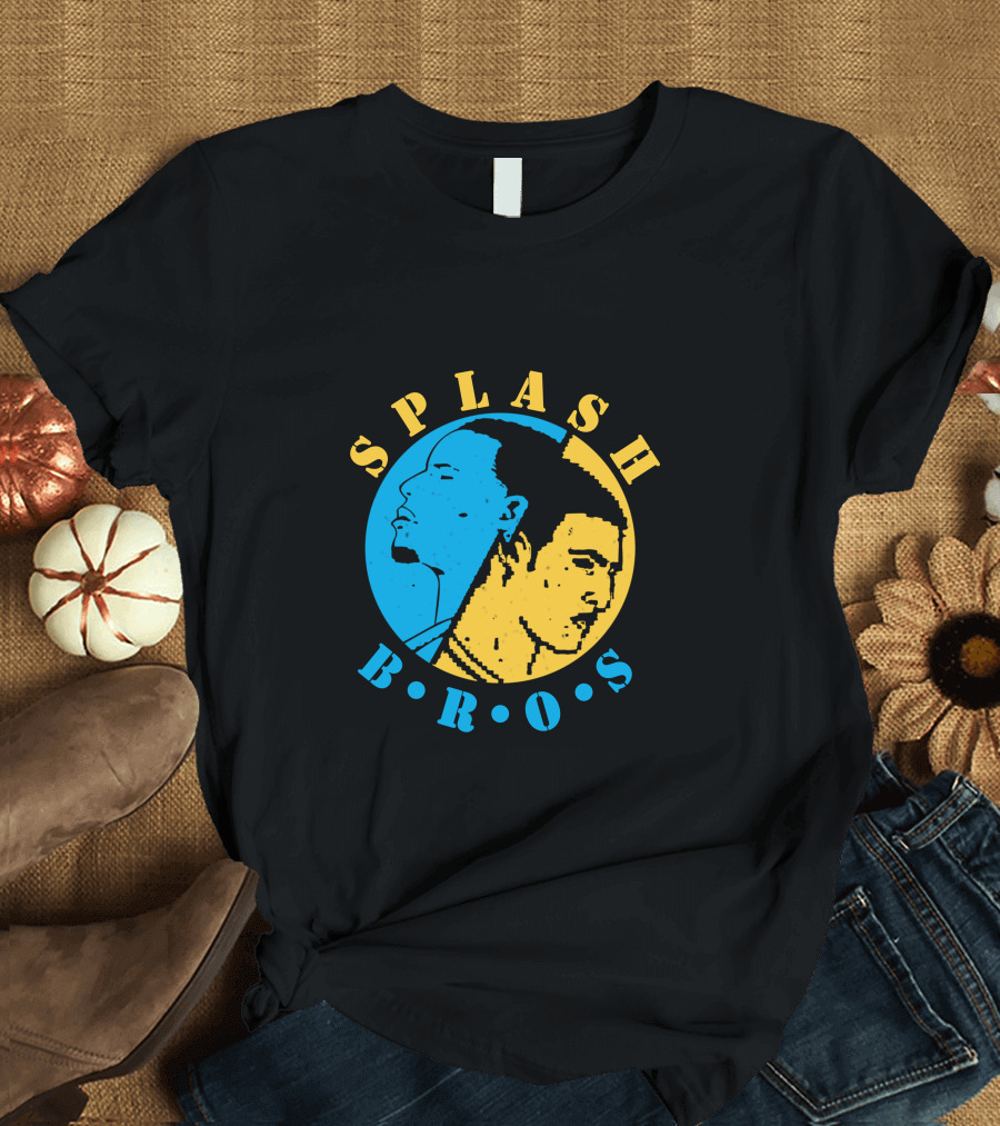 SPLASH BROS Blue and Yellow Circle Duo T-Shirt