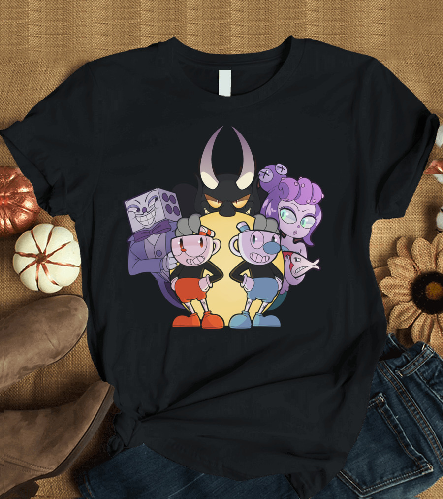 Cuphead Mugman Dice Adventures with Devil and Friends T-Shirt
