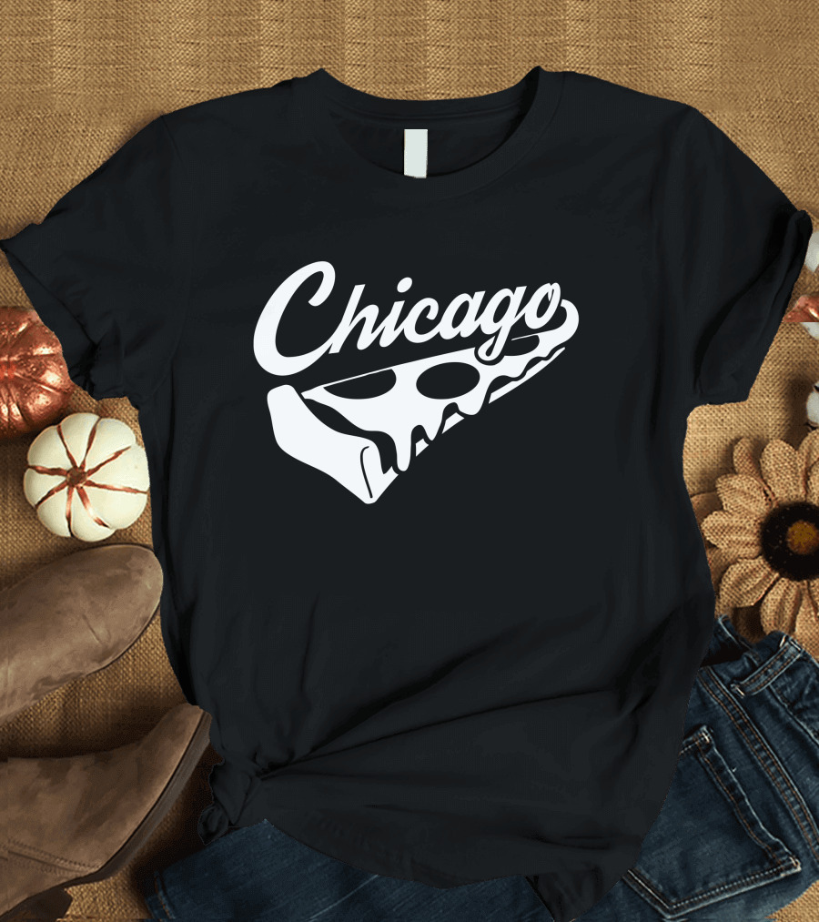 Chicago Deep Dish Pizza Slice T-Shirt