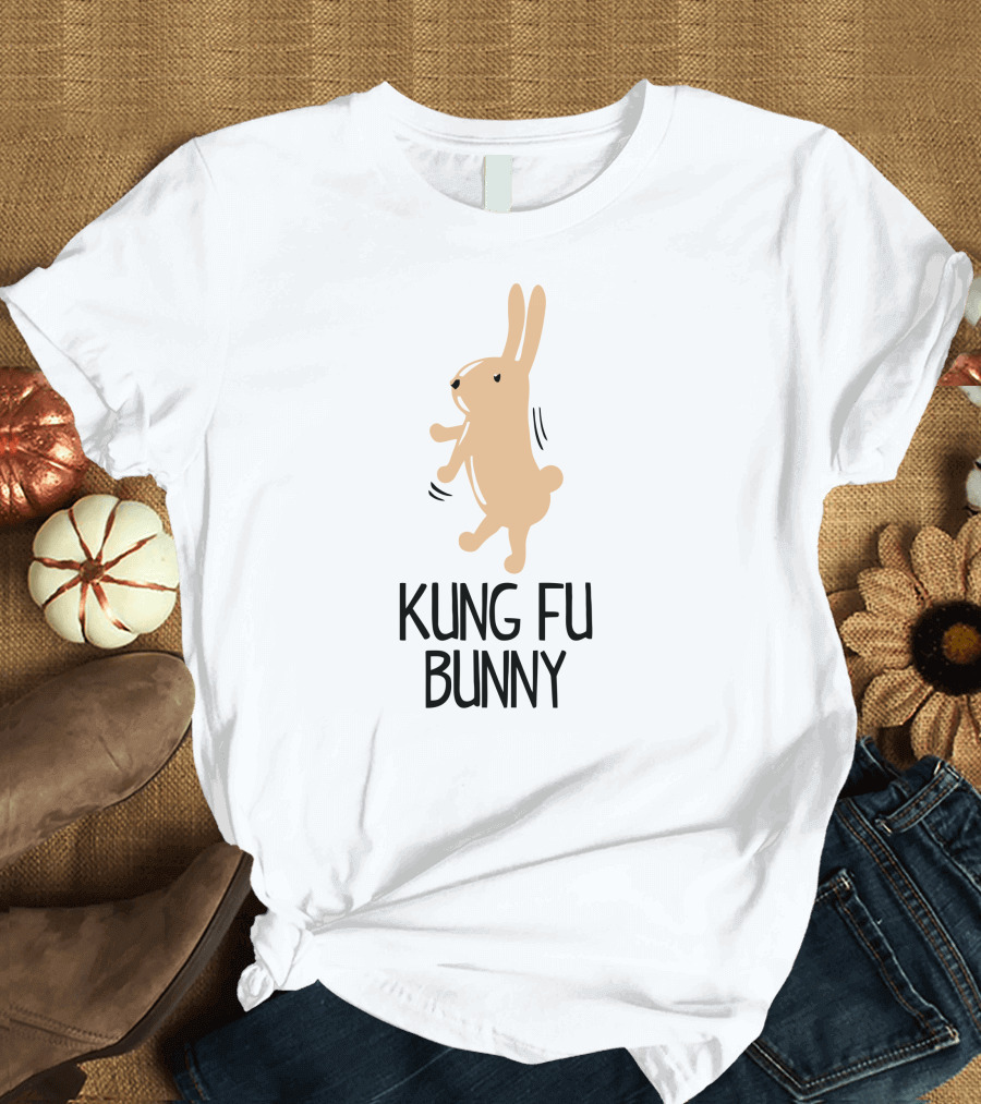 Kung Fu Bunny Jumping in Action T-Shirt
