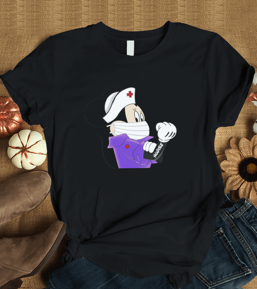 Nurseok Minnie Mouse Nurse Power Arm Flex T-Shirt