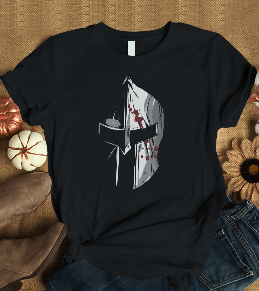 Spartan Helmet Blood Splatter Iconic T-Shirt