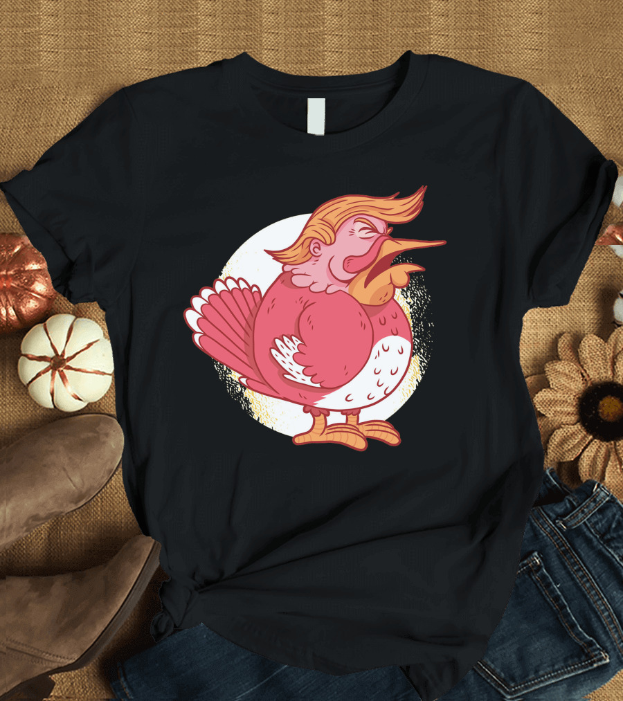 Turkey Trump Bird Caricature Cartoon T-Shirt