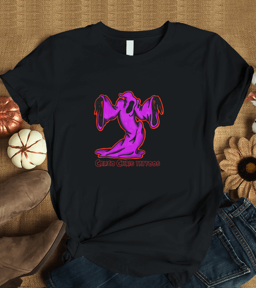 Calico Chris Tattoos Ghoul Ghost T-Shirt