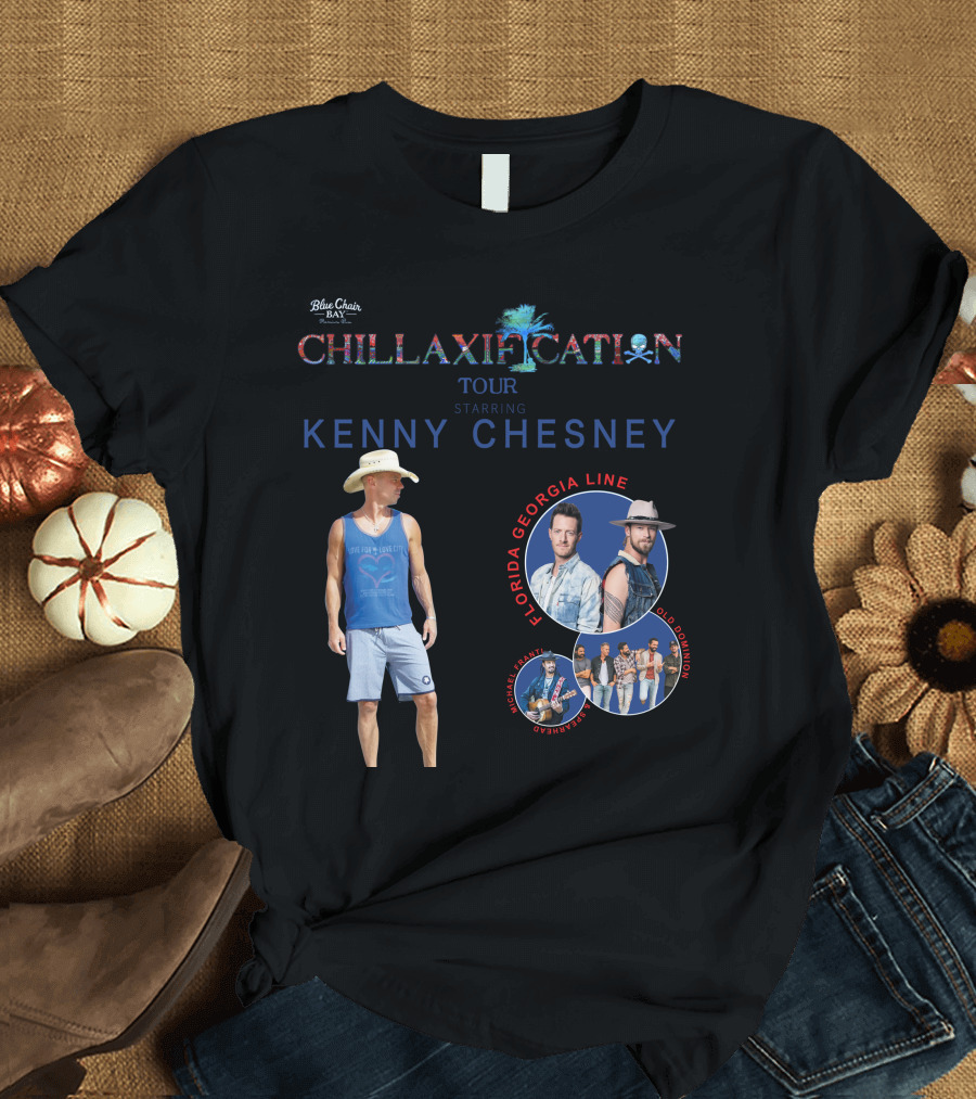 Chillaxification Tour Starring Kenny Chesney and Florida Georgia Line with Old Dominion Blue Chair Bay T-Shirt
