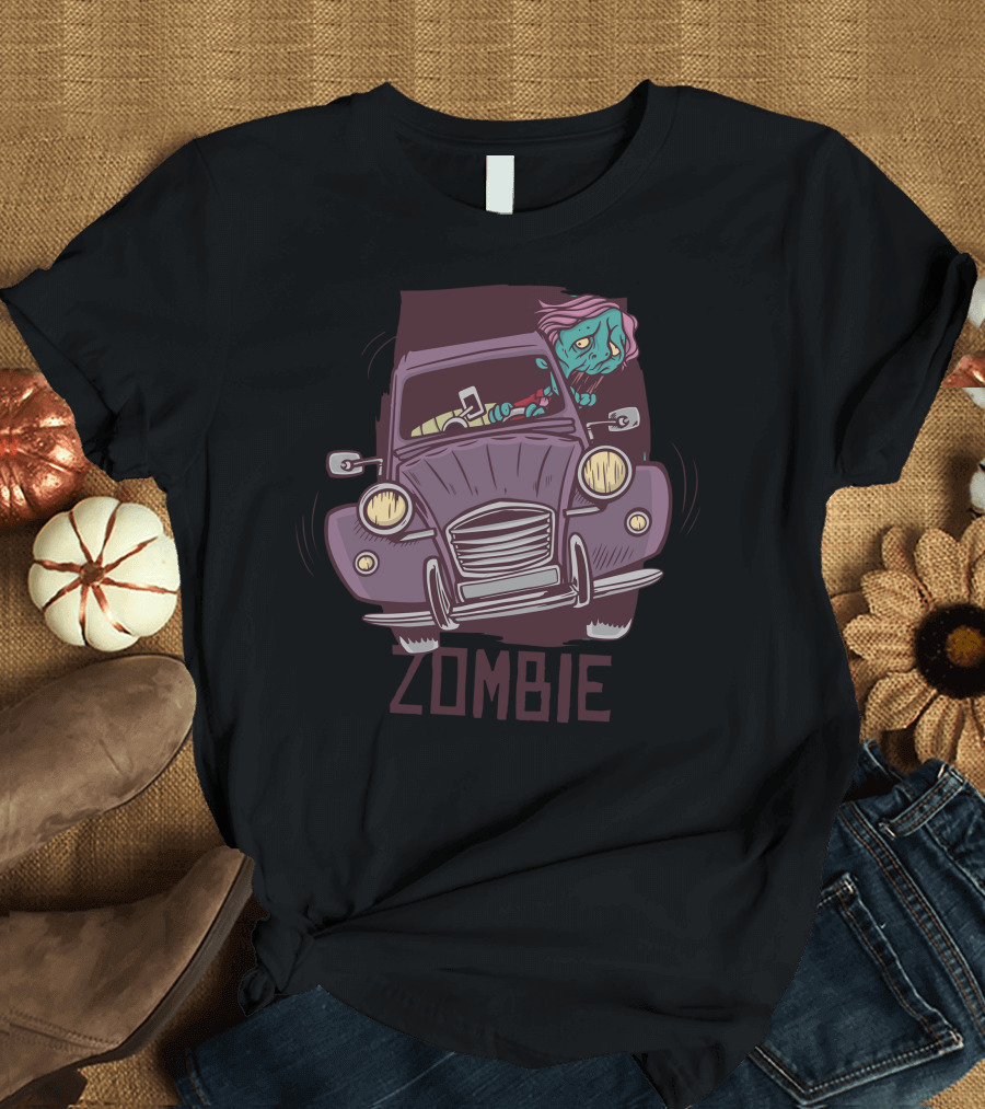 Zombie Cruising Classic Vintage Car Encounter T-Shirt