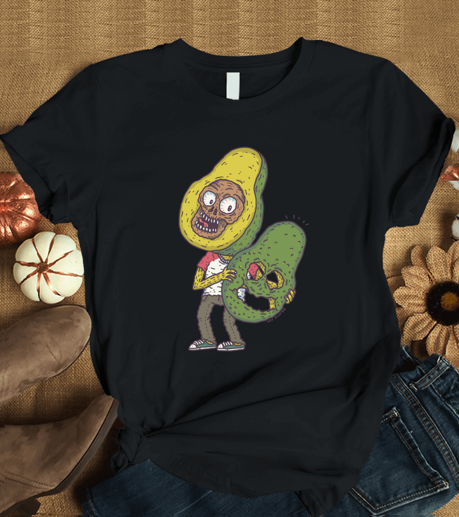 Avocado Boy Monster Holding Green Mask T-Shirt
