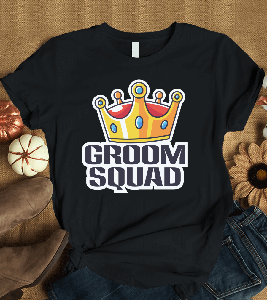 Groom Squad Crown Bachelor Party T-Shirt