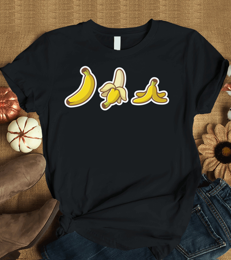 Banana Set Fruit Peel Sequence T-Shirt