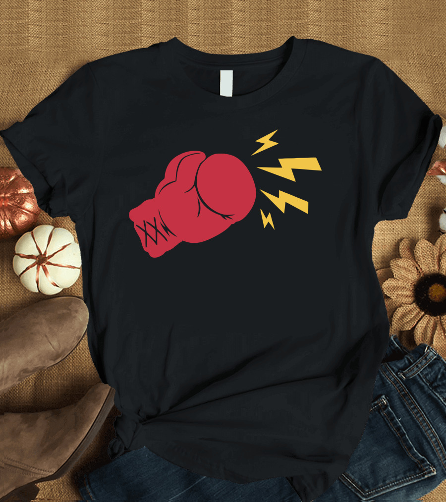 Boxing Glove Power Lightning Strikes T-Shirt