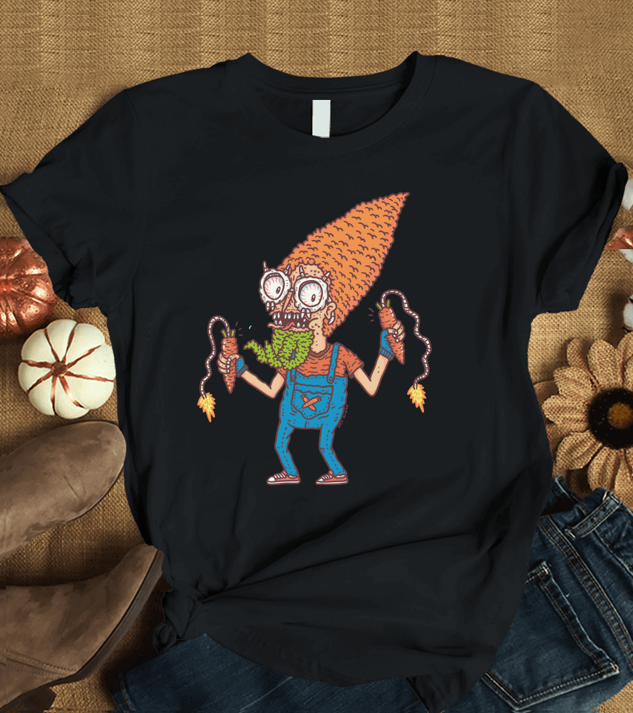 Carrot Man Bearded Creature with Whipped Roots T-Shirt