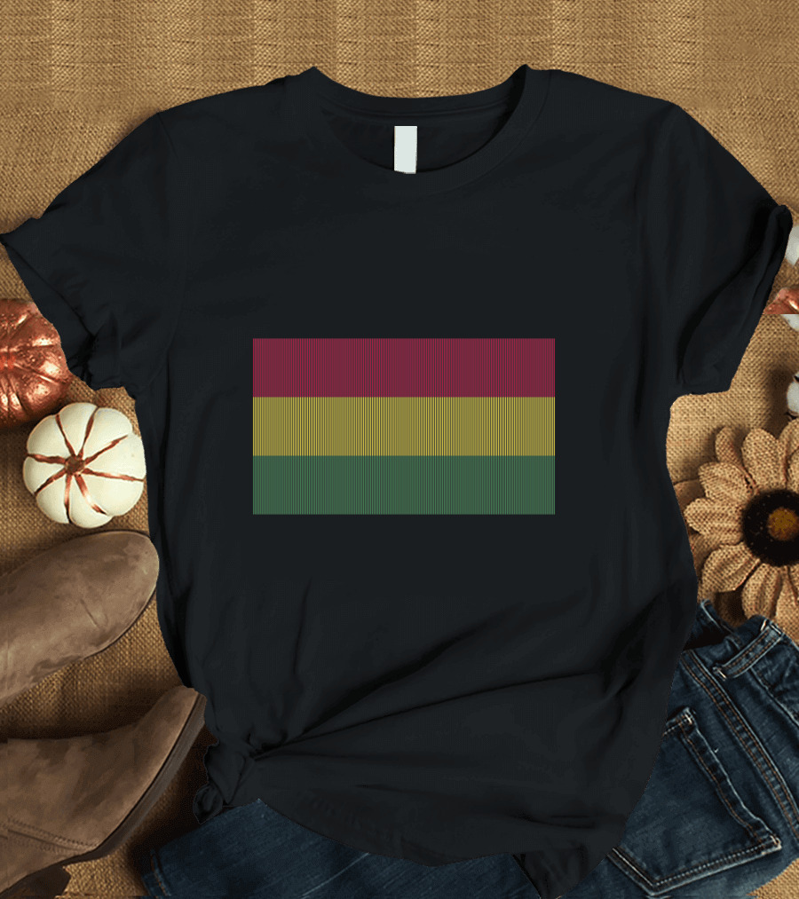 Flag Of Bolivia Vintage Striped T-Shirt