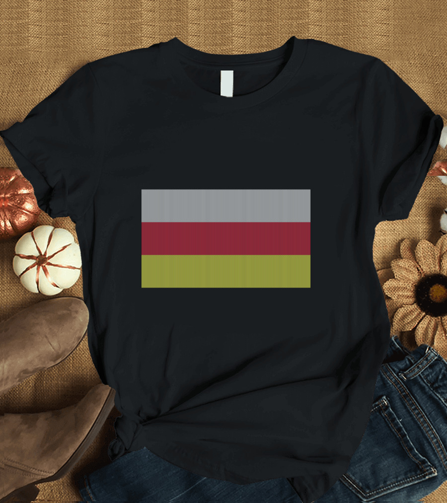 Flag Of South Ossetia Horizontal Striped T-Shirt