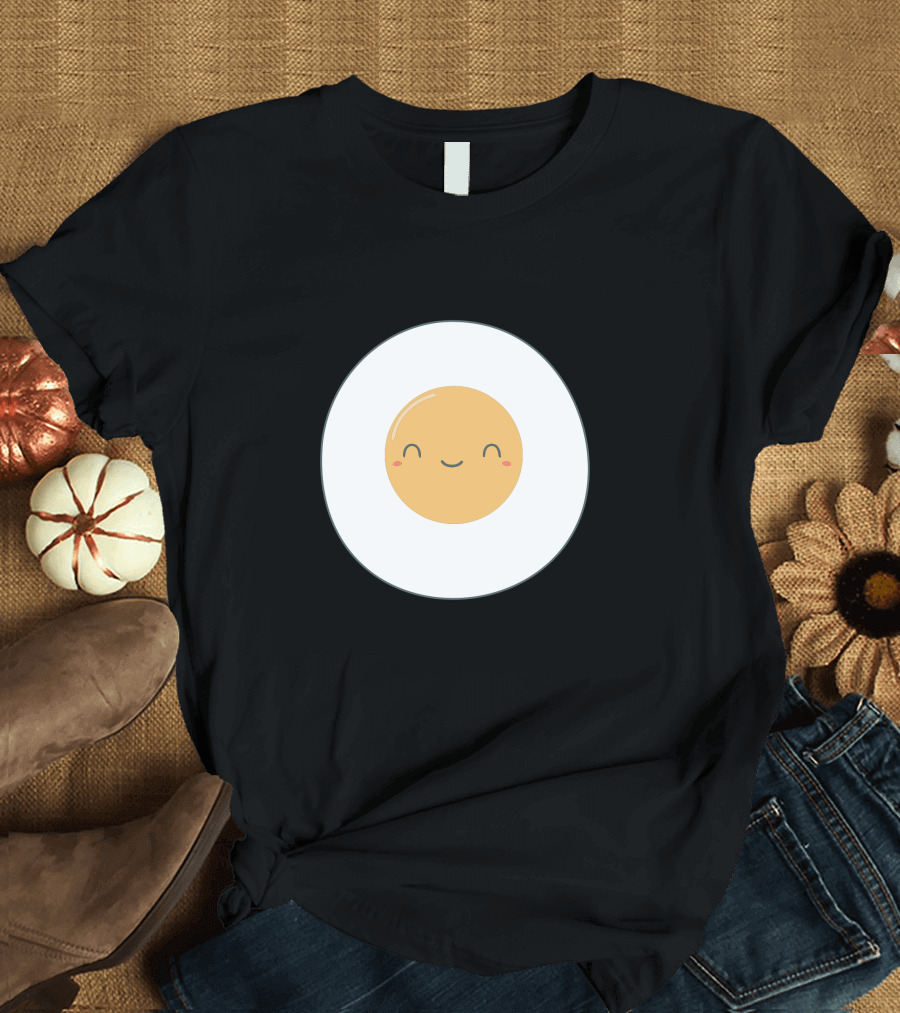 Fried Eggs Kawaii Smiling Face Emoji T-Shirt